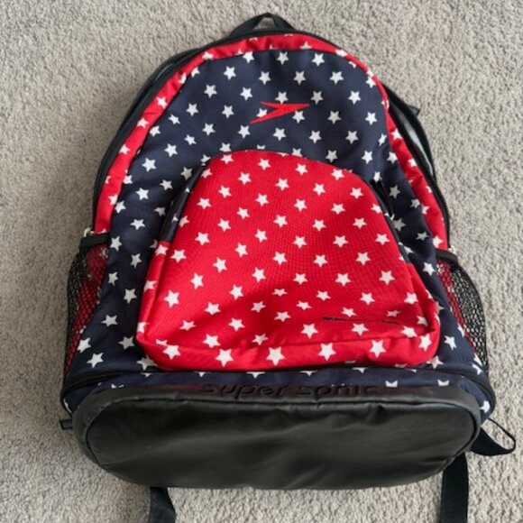 Speedo Super Sonic American Flag Adult Backpack - Picture 1 of 4
